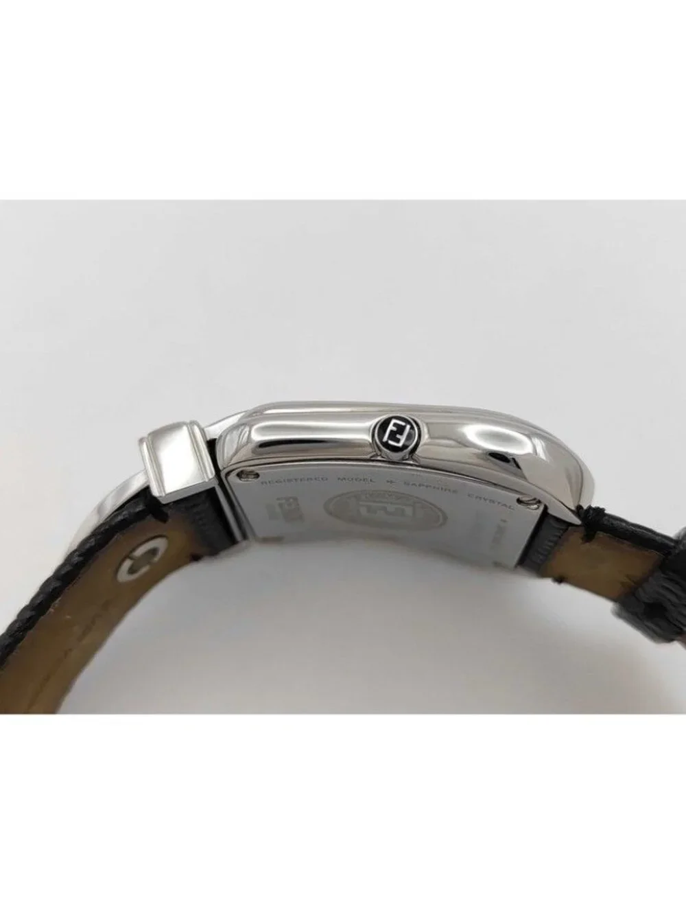 Fendi Watch Be Fendi Silver White Dial Brown Stainless Steel Leather